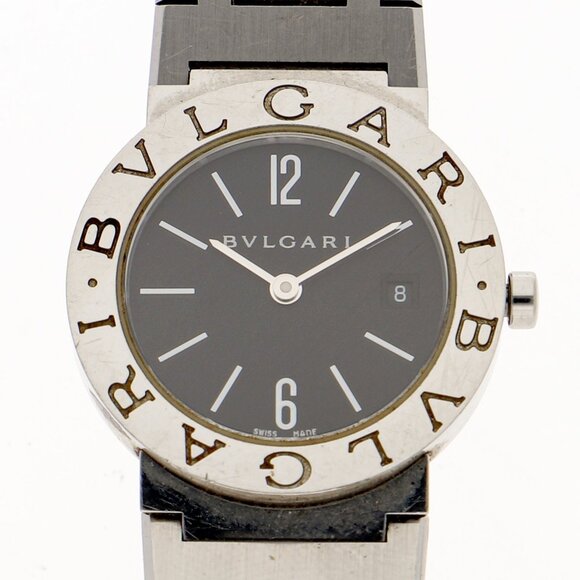 WATCH BVLGARI BB26Stainless Steel Bulgari Bulgari black SS QZ - Picture 1 of 7